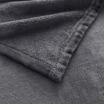 Flannel Fleece Blanket Dark Grey Throw2