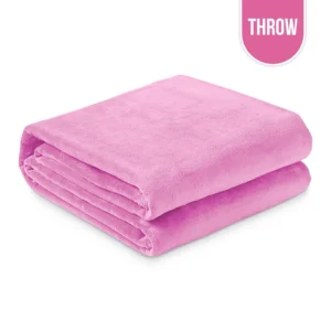 Flannel Fleece Blanket Throw 54"x90" - Pink