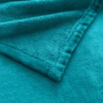 Flannel Fleece Blanket Teal Throw2