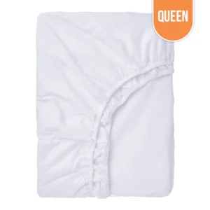 Premium Microfiber White Bed Sheets Queen Fitted – 60″x80″x14″