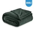 Polar Fleece Blanket Double 80"x90" - Charcol Green