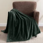 Polar Fleece Blanket Charcoal Green Twin1