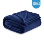 Polar Fleece Blanket Double 80"x90" - Navy Blue