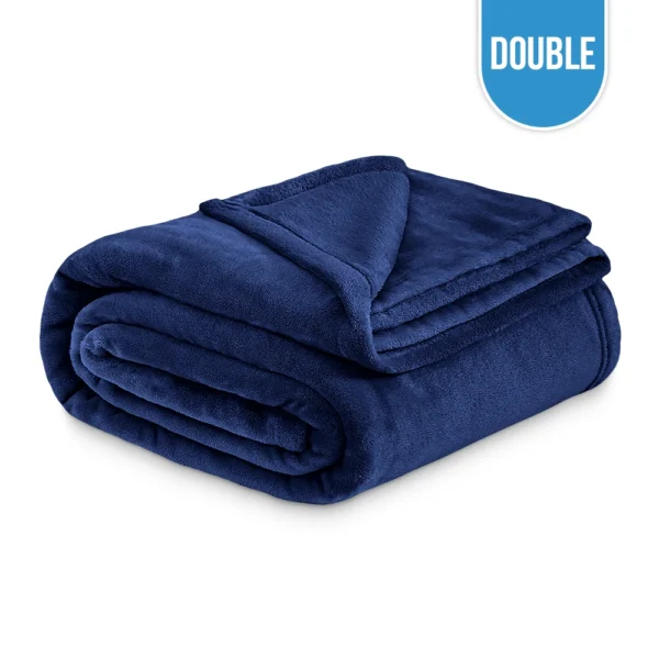 Polar Fleece Blanket Double 80"x90" - Navy Blue