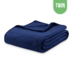 Polar Fleece Blanket Twin 66"x90" - Navy Blue