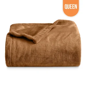 Polar Fleece Blanket Queen 90"x90" - Tan