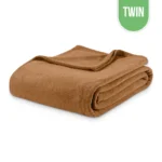 Polar Fleece Blanket Twin 66″x90″ – Tan