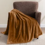 Polar Fleece Blanket Tan Twin1