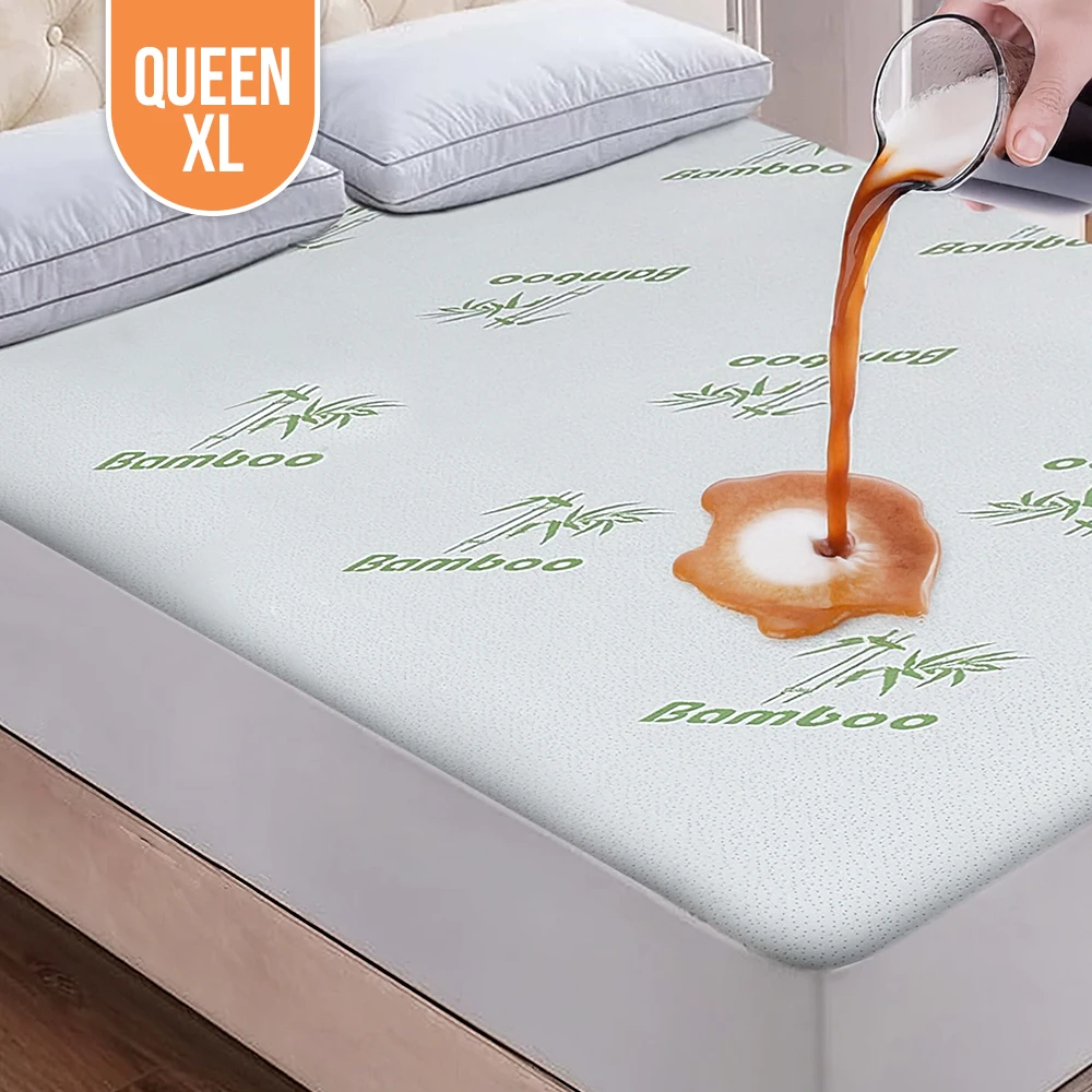 Premium Bamboo Waterproof Fitted Mattresspad Queen XL1 Premium Bamboo Waterproof Fitted Mattresspad Queen XL1