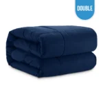 Microfiber Comforter Double 80″x90″ – Navy Blue