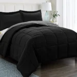 Reversible Comforters Dark Grey Queen1