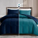 Reversible Comforters Navy Blue Twin2