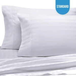 T-250 Luxury White Stripe Pillow Case Standard – 42″x36″