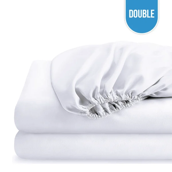 T-180 Economy Double Fitted Bed Sheet – 54″x80″x9