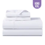 T-250 Luxury White Bed Sheet King Flat XXL – 108″x115″