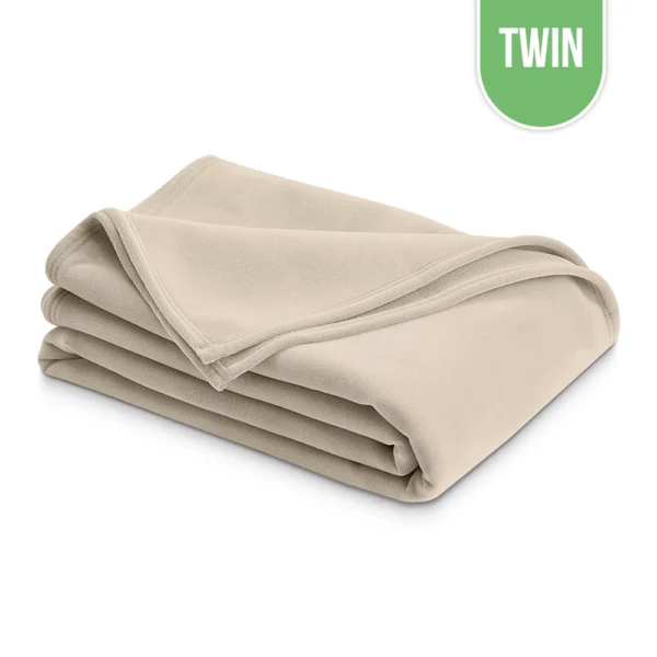 Premium Vellux Blanket Twin 66″x90″ – Tan