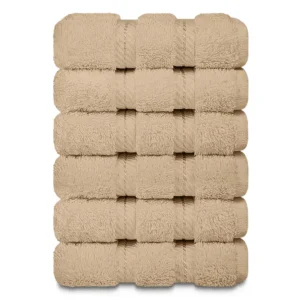 Lush Ultra Luxury Face Towel - Beige 13"x13"