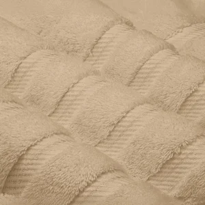 Beige Lush Ultra Luxury Towels Set Texture