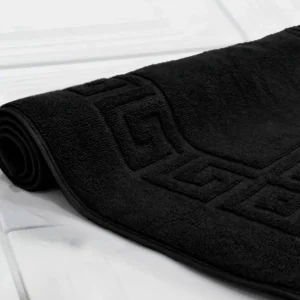 Black Prestige Luxury Bath Mat Texture