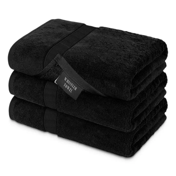 Whistler Premium Bath Towel – Jet Black 27″x54″