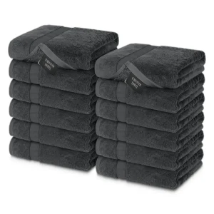 Whistler Premium Face Towel – Charcoal Grey 12″x12″