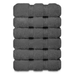 Lush Ultra Luxury Face Towel - Dark Grey 13"x13"