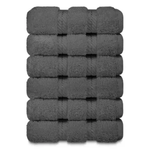 Lush Ultra Luxury Face Towel - Dark Grey 13"x13"