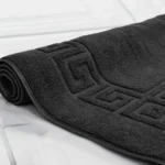 Dark Grey Prestige Luxury Bath Mat Texture