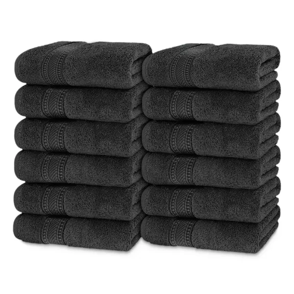 Prestige Luxury Color Face Towels – Dark Grey 12″x12″