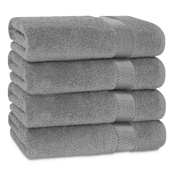 Prestige Luxury Color Bath Towels - Light Grey 27"x54"