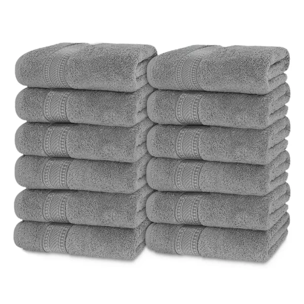 Prestige Luxury Color Face Towels – Light Grey 12″x12″