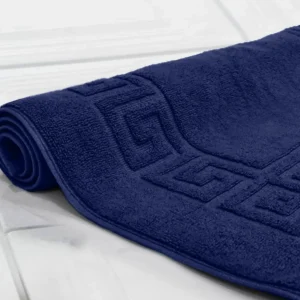 Navy Blue Prestige Luxury Bath Mat Texture