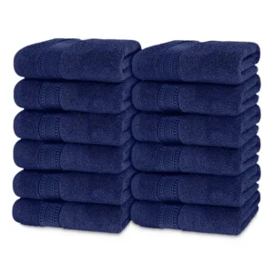 Prestige Luxury Color Face Towels – Navy Blue 12″x12″