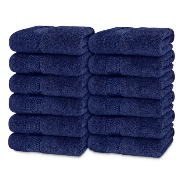 Prestige Luxury Color Face Towels – Navy Blue 12″x12″