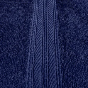 Navy Blue Prestige Luxury Face Towel Texture