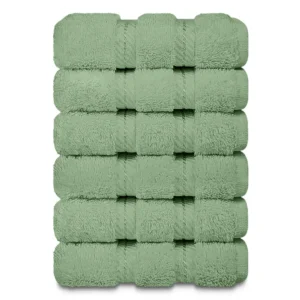 Lush Ultra Luxury Face Towel - Green 13"x13"