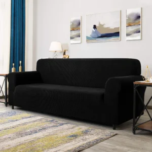 Sofa Cover Three Seater Black1