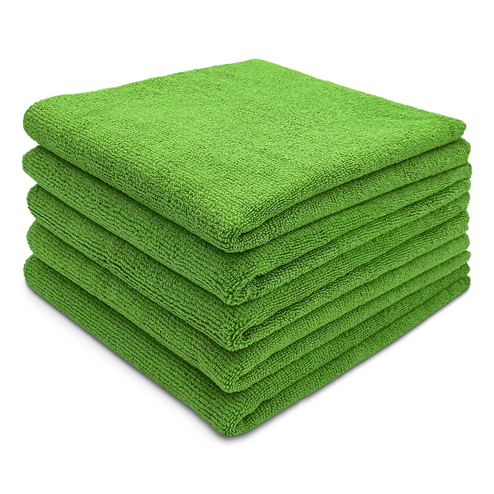 Green Microfiber Cleaning towel12x12 Green Microfiber Cleaning towel12x12