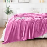 Flannel Fleece Blanket Pink Queen1