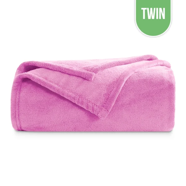 Flannel Fleece Blanket Twin 66″x90″ – Pink