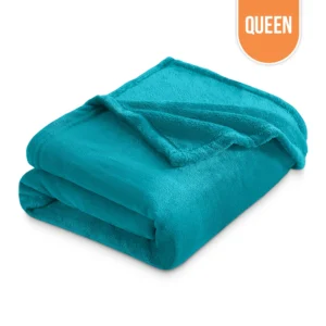 Flannel Fleece Blanket Queen 90"x90" - Teal