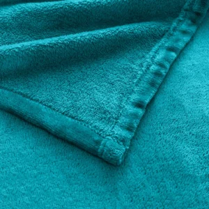Flannel Fleece Blanket Teal Throw2