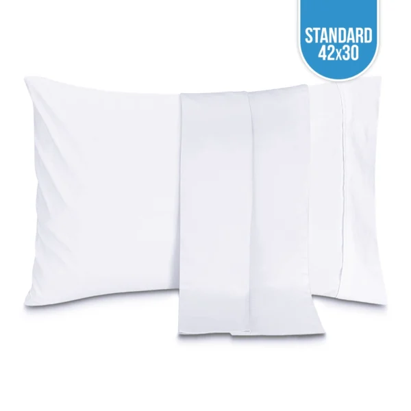 Premium Microfiber White Pillow Case Standard – 42″x30″