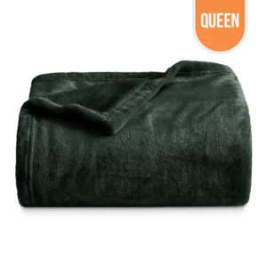 Polar Fleece Blanket Queen 90"x90" - Charcol Green