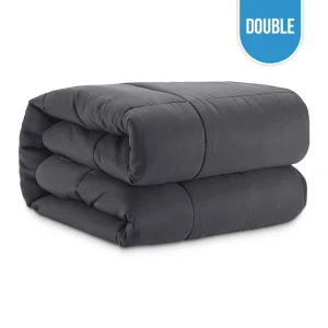 Premium Microfiber Comforters Dark Grey Double