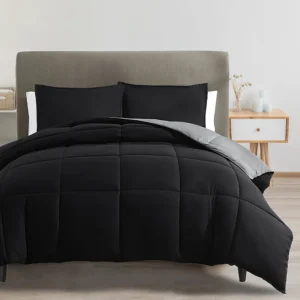 Reversible Comforters Dark Grey Double1