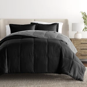 Reversible Comforters Dark Grey Twin1