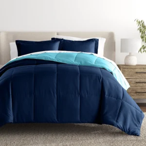 Reversible Comforters Navy Blue Twin1