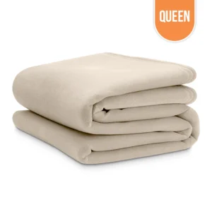 Premium Vellux Blanket Queen 90"x90" - Tan