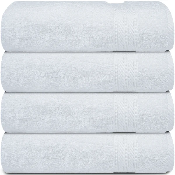 1st image Front White Bath Towel